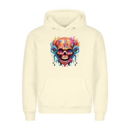 Premium Hoodie "Wild Skull" Beige – hunde-shirt.de