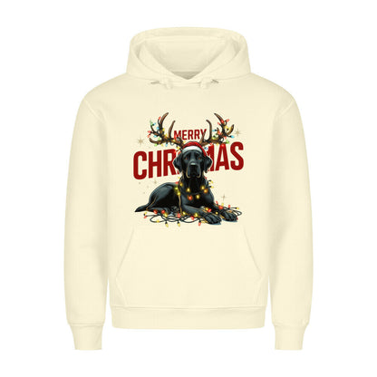 Premium Hoodie "Labrador ( schwarz ) - Merry Christmas" Beige – hunde-shirt.de