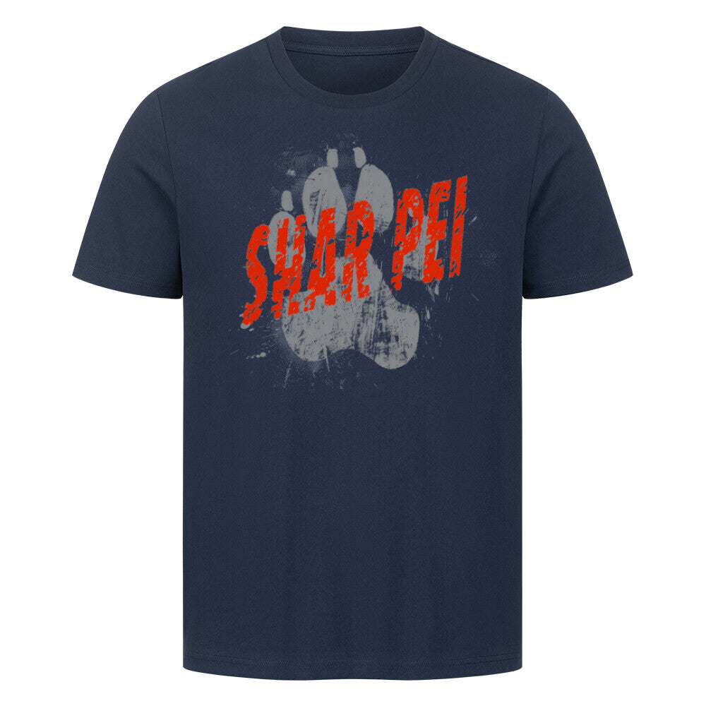 Premium T-Shirt "Shar Pei - PAW" French Navy – hunde-shirt.de