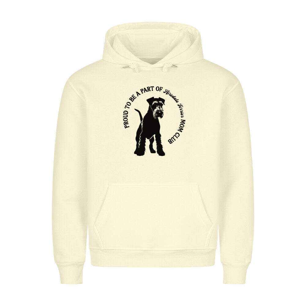 Premium Hoodie "Airedale Terrier - MOM CLUB" Beige – hunde-shirt.de