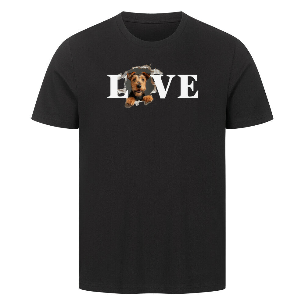 Premium T-Shirt "Airedale Terrier - LOVE" Schwarz – hunde-shirt.de