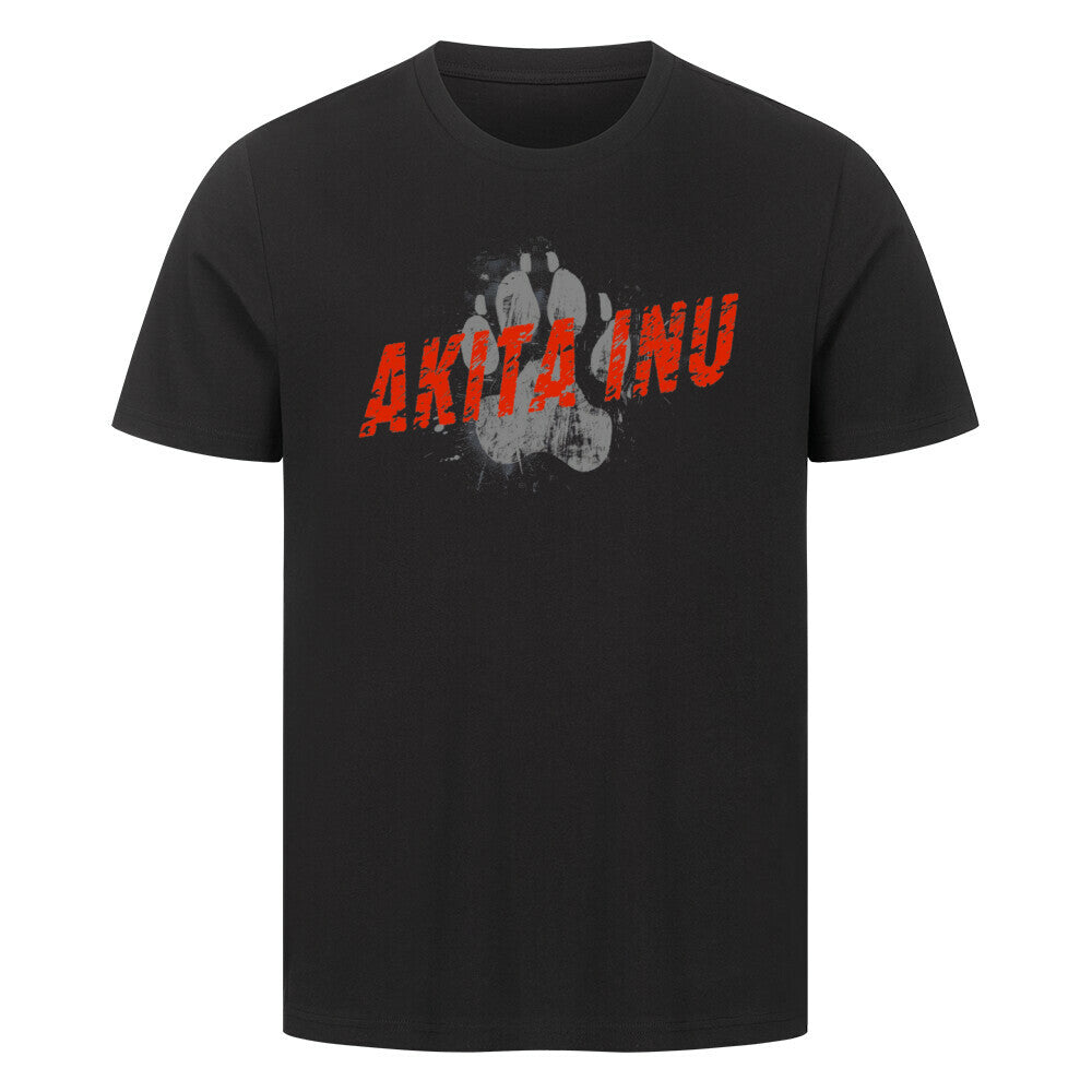 Premium T-Shirt "Akita Inu - PAW" Schwarz – hunde-shirt.de