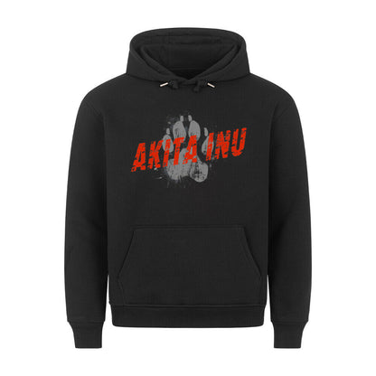 Premium Hoodie "Akita Inu - PAW" Schwarz – hunde-shirt.de