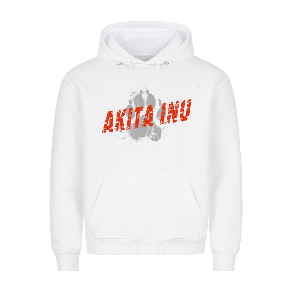 Premium Hoodie "Akita Inu - PAW" Weiß – hunde-shirt.de