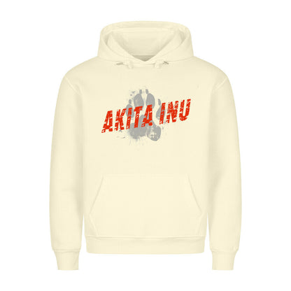 Premium Hoodie "Akita Inu - PAW" Beige – hunde-shirt.de