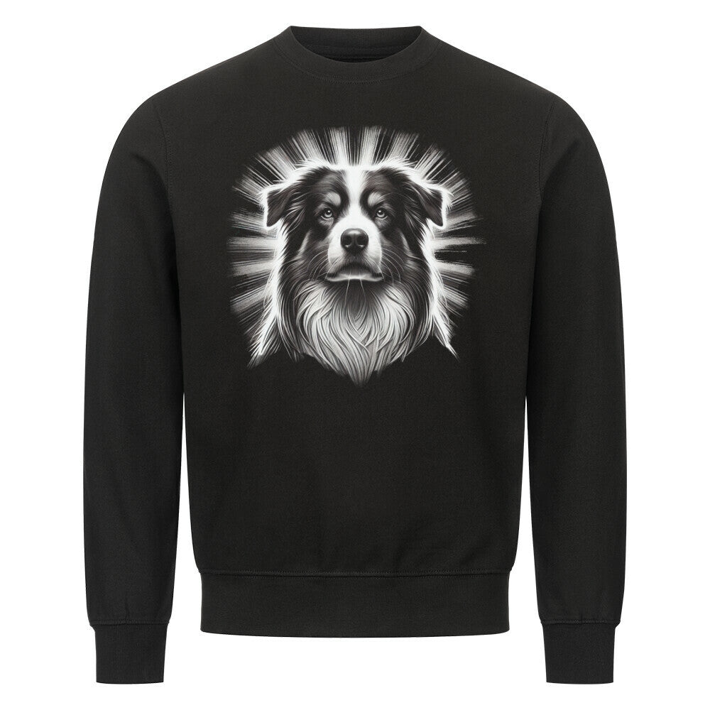 Premium Sweatshirt "Australian Shepherd - Shine" Schwarz – hunde-shirt.de