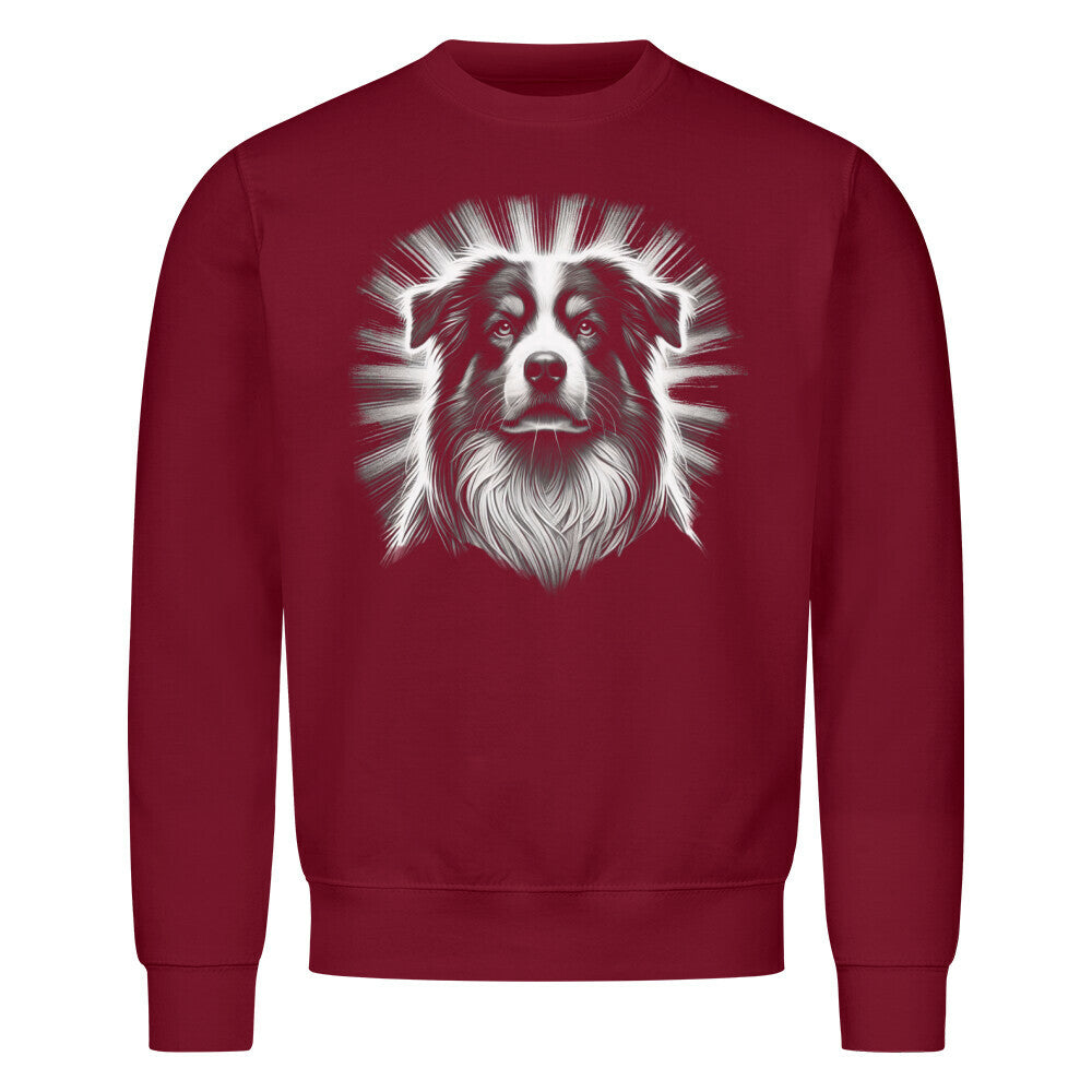 Premium Sweatshirt "Australian Shepherd - Shine" Burgunder – hunde-shirt.de