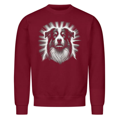 Premium Sweatshirt "Australian Shepherd - Shine" Burgunder – hunde-shirt.de