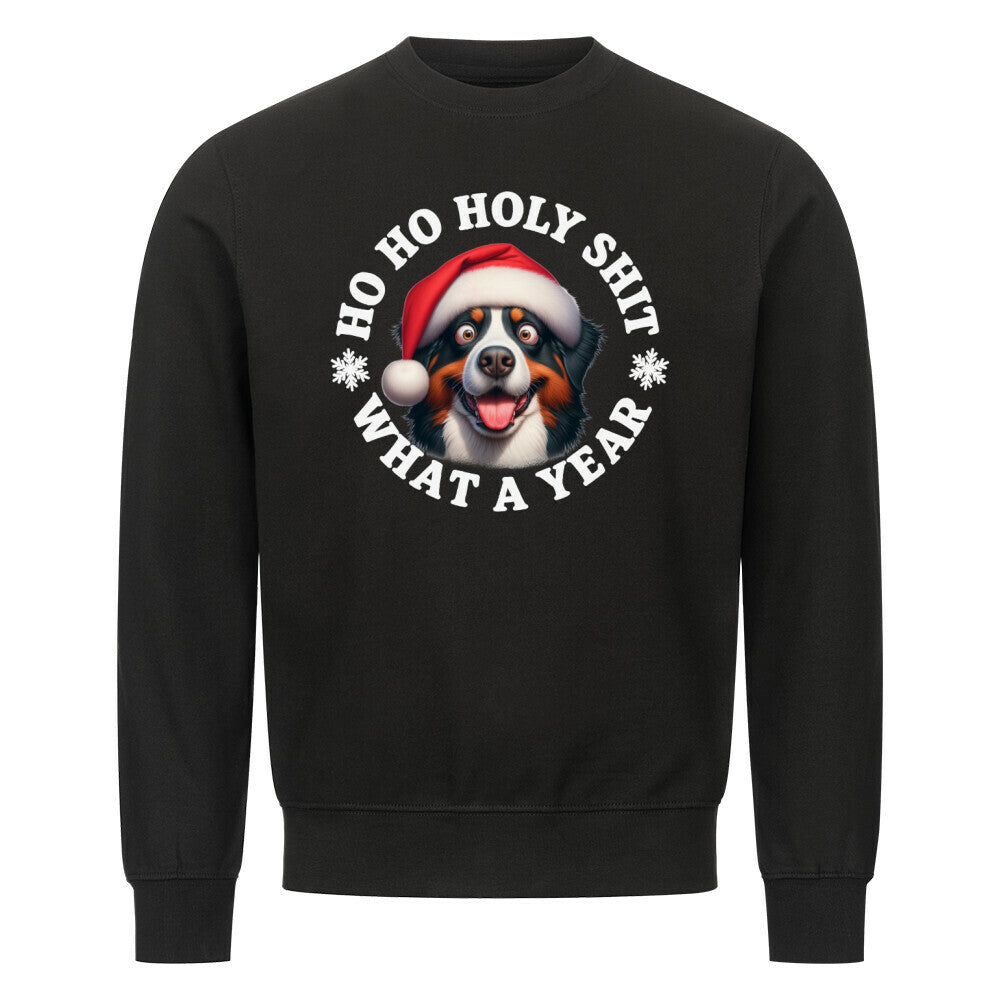 Premium Sweatshirt "Appenzeller Sennenhund - HO HO..." Schwarz – hunde-shirt.de