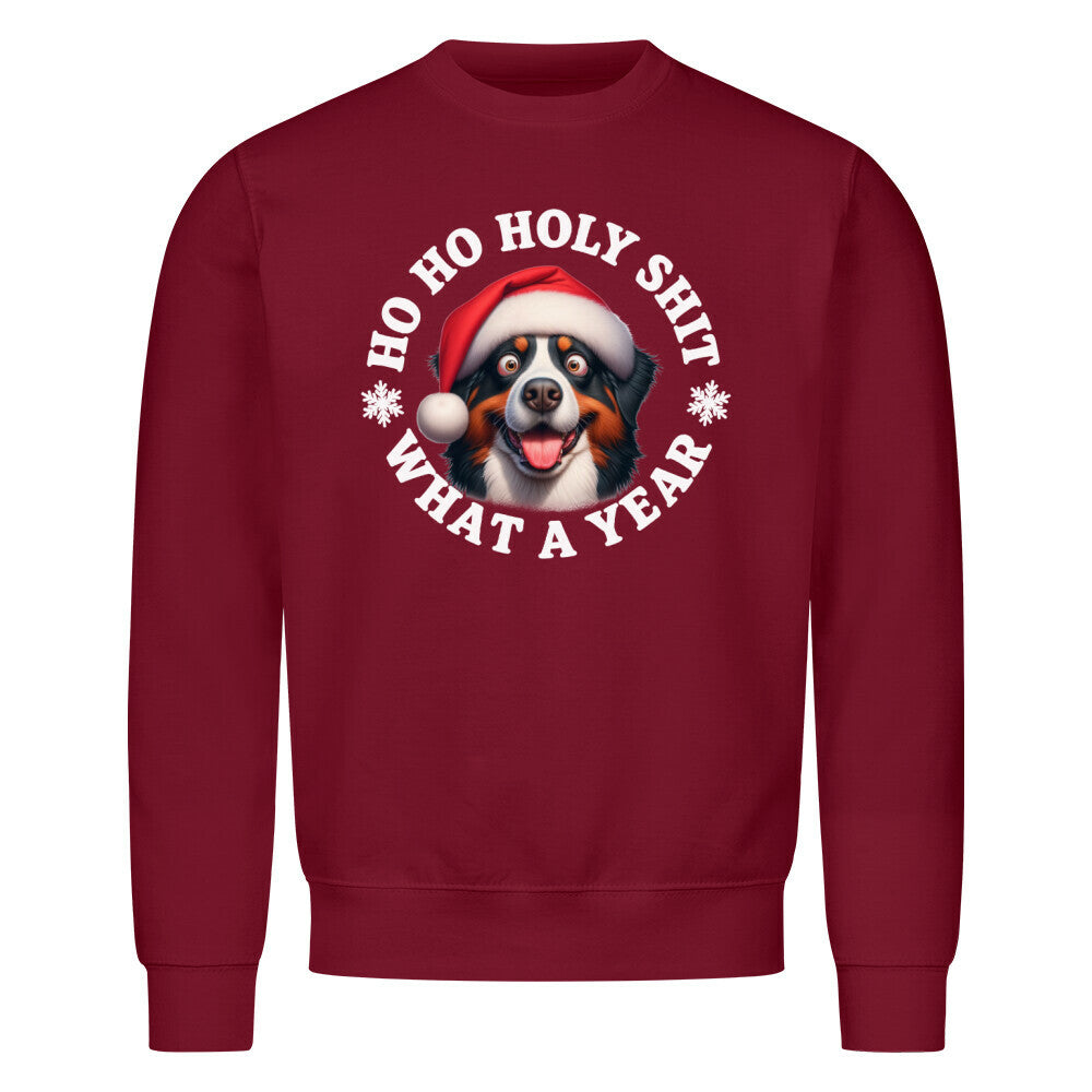 Premium Sweatshirt "Appenzeller Sennenhund - HO HO..." Burgunder – hunde-shirt.de