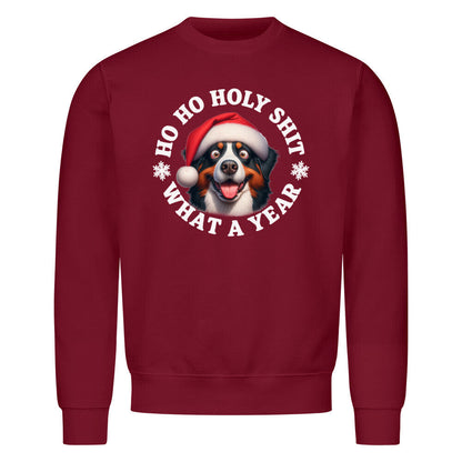 Premium Sweatshirt "Appenzeller Sennenhund - HO HO..." Burgunder – hunde-shirt.de