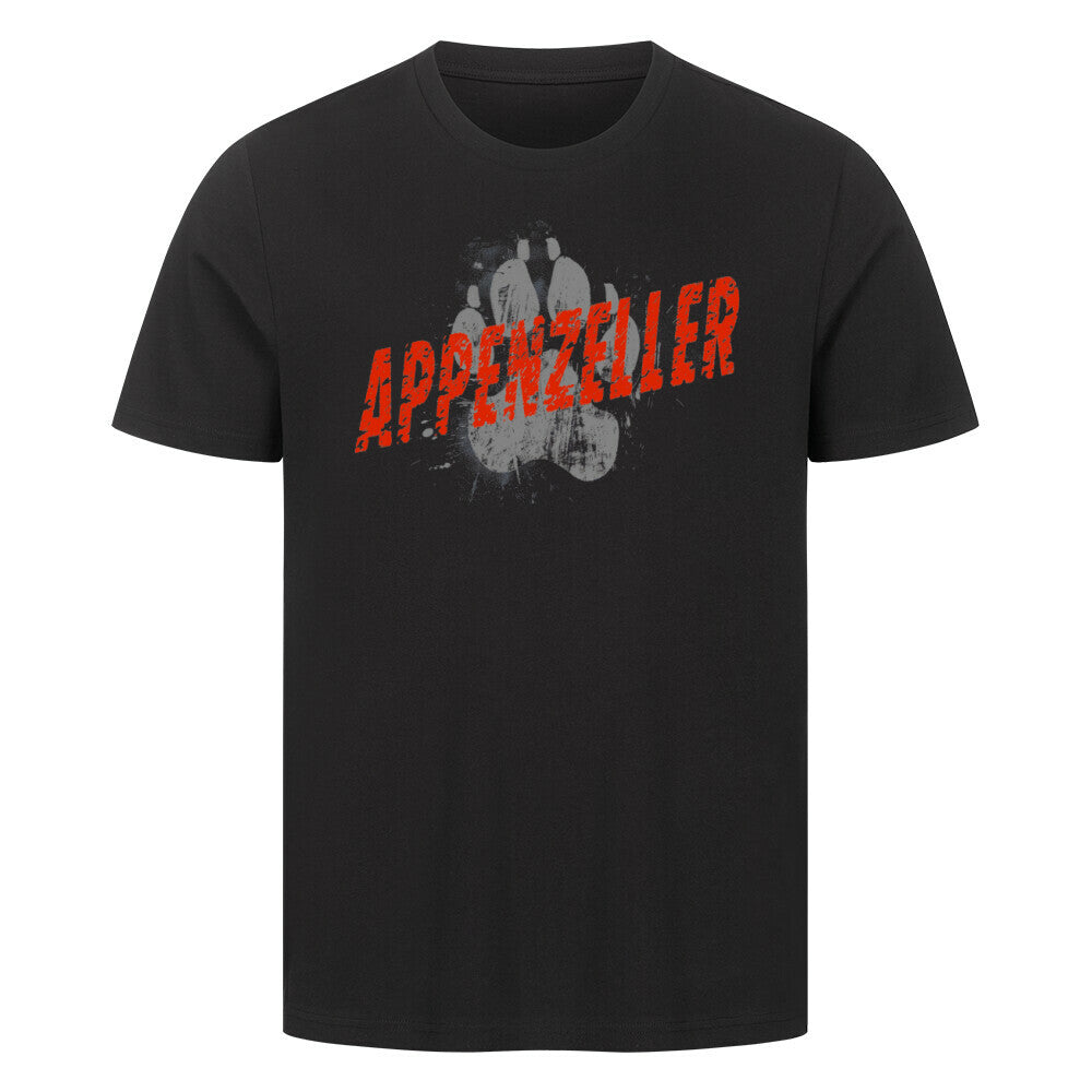 Premium T-Shirt "Appenzeller Sennenhund - PAW" Schwarz – hunde-shirt.de