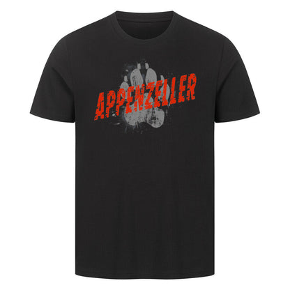 Premium T-Shirt "Appenzeller Sennenhund - PAW" Schwarz – hunde-shirt.de