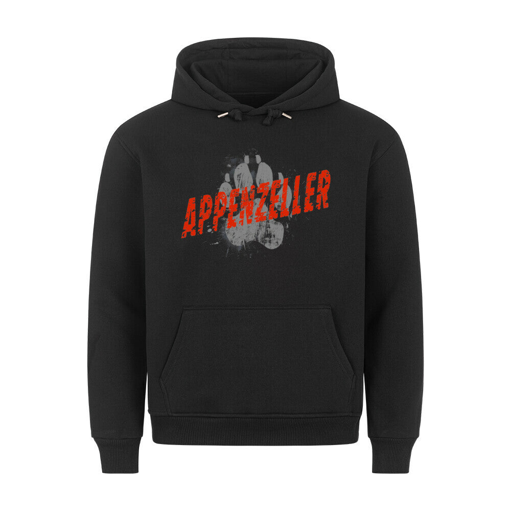 Premium Hoodie "Appenzeller Sennenhund - PAW" Schwarz – hunde-shirt.de