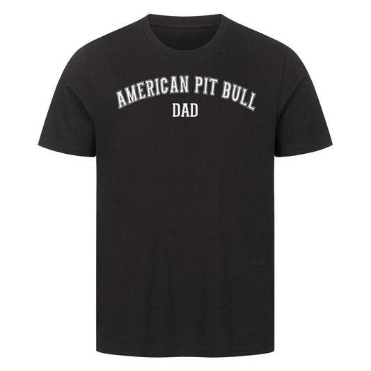 Premium T-Shirt "American Pit Bull - DAD" Schwarz – hunde-shirt.de