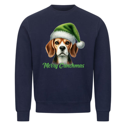 Premium Sweatshirt "Beagle - Merry Grinchmas" Navy Blue – hunde-shirt.de