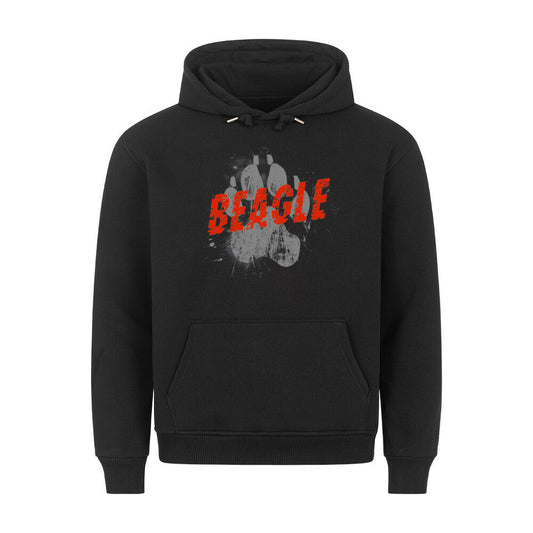 Premium Hoodie "Beagle - PAW" Schwarz – hunde-shirt.de