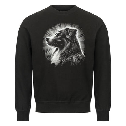 Premium Sweatshirt "Australian Shepherd - Bright" Schwarz – hunde-shirt.de