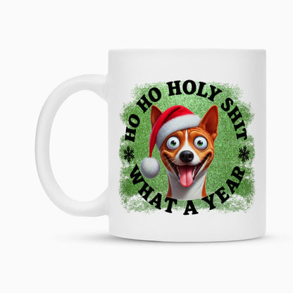 Tasse "Basenji - HO HO..." – hunde-shirt.de