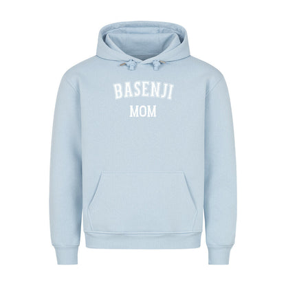 Premium Hoodie "Basenji - MOM" Babyblau – hunde-shirt.de