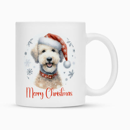 Tasse "Bedlington Terrier - Merry Christmas" Weiß – hunde-shirt.de
