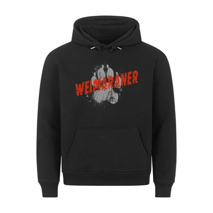 Premium Hoodie "Weimaraner - PAW" Schwarz – hunde-shirt.de