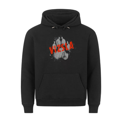 Premium Hoodie "Vizsla - PAW" Schwarz – hunde-shirt.de