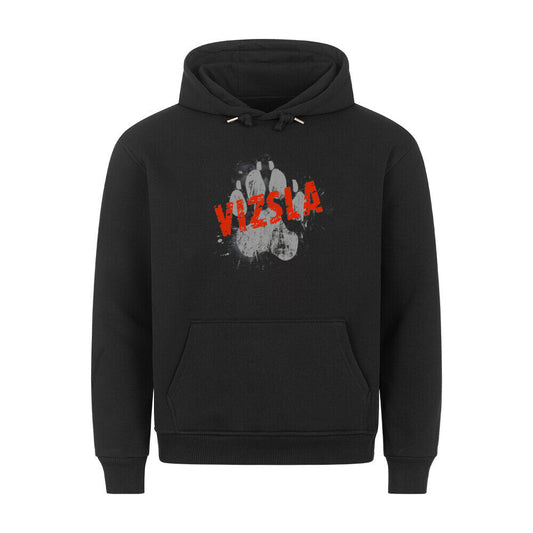 Premium Hoodie "Vizsla - PAW" Schwarz – hunde-shirt.de