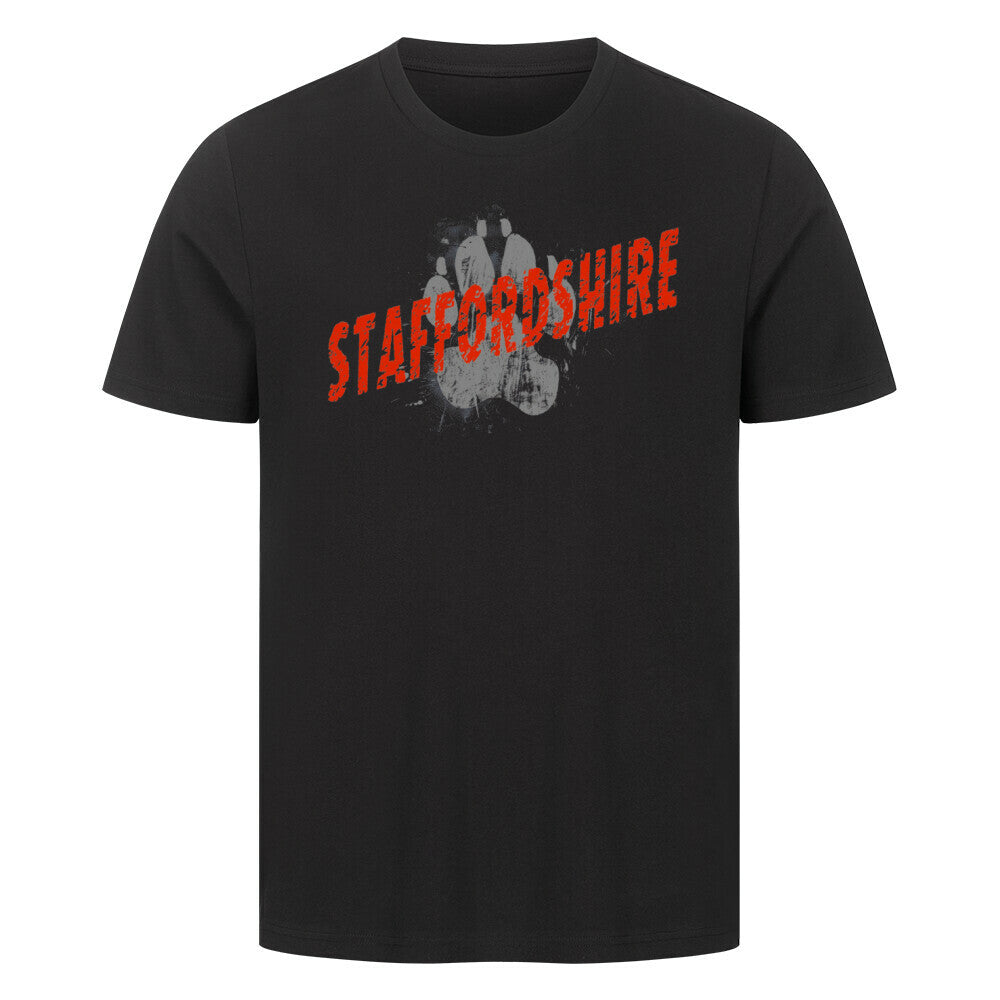 Premium T-Shirt "Staffordshire - PAW" Schwarz – hunde-shirt.de