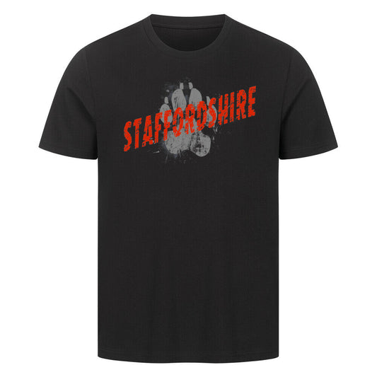 Premium T-Shirt "Staffordshire - PAW" Schwarz – hunde-shirt.de