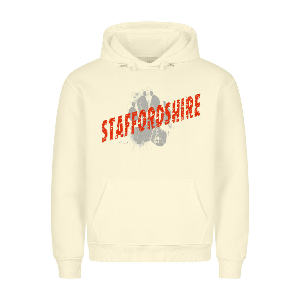 Premium Hoodie "Staffordshire - PAW" Beige – hunde-shirt.de