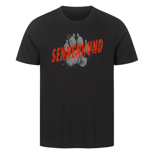 Premium T-Shirt "Sennenhund PAW" Schwarz – hunde-shirt.de