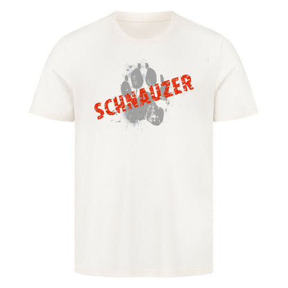 Premium T-Shirt "Schnauzer - PAW" Natural Raw – hunde-shirt.de