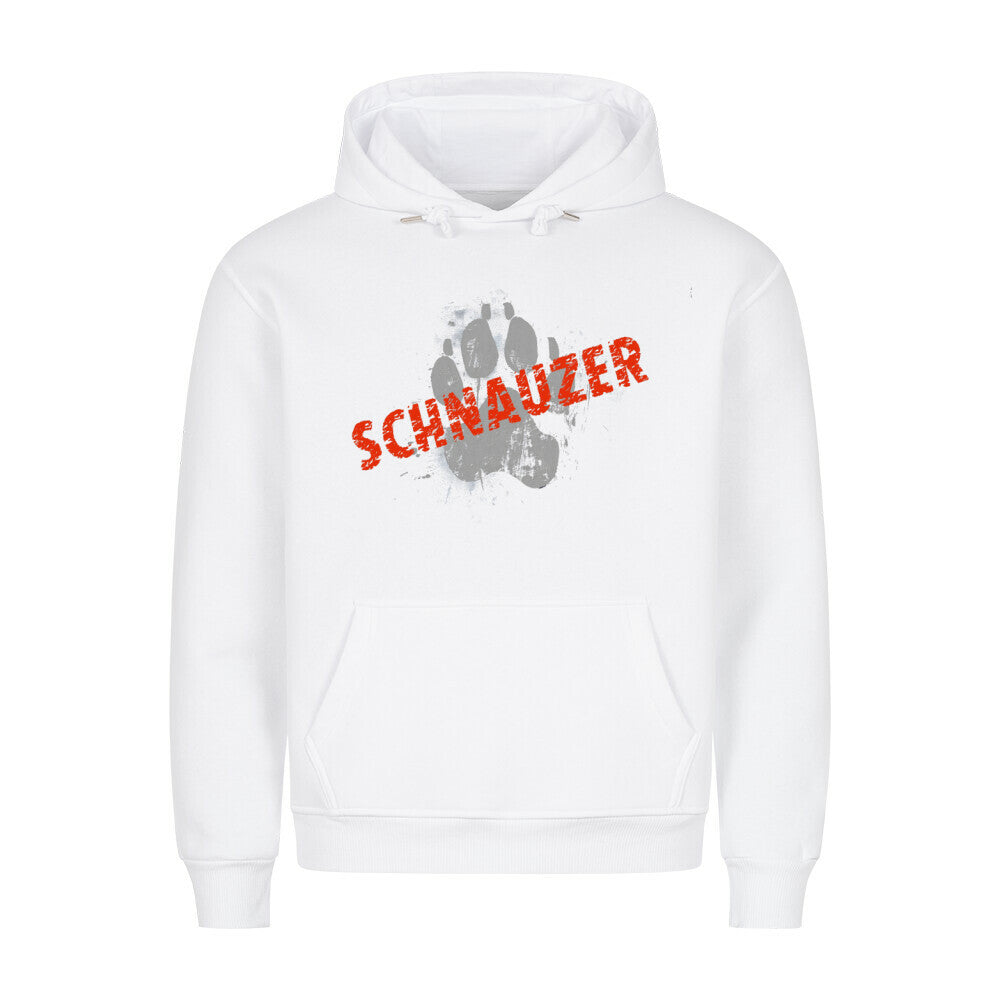 Premium Hoodie "Schnauzer - PAW" Weiß – hunde-shirt.de