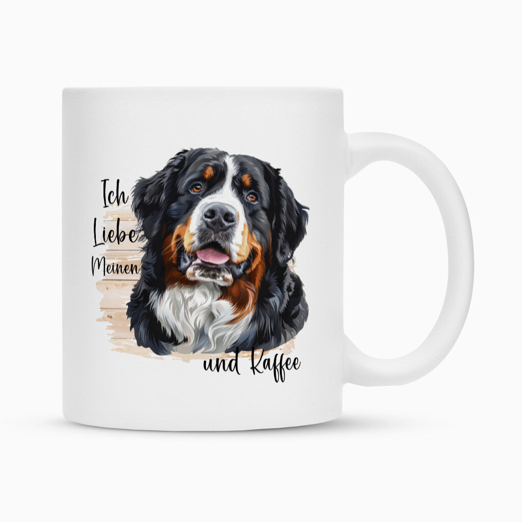 Tasse "Berner Sennenhund - Ich liebe..." Weiß – hunde-shirt.de