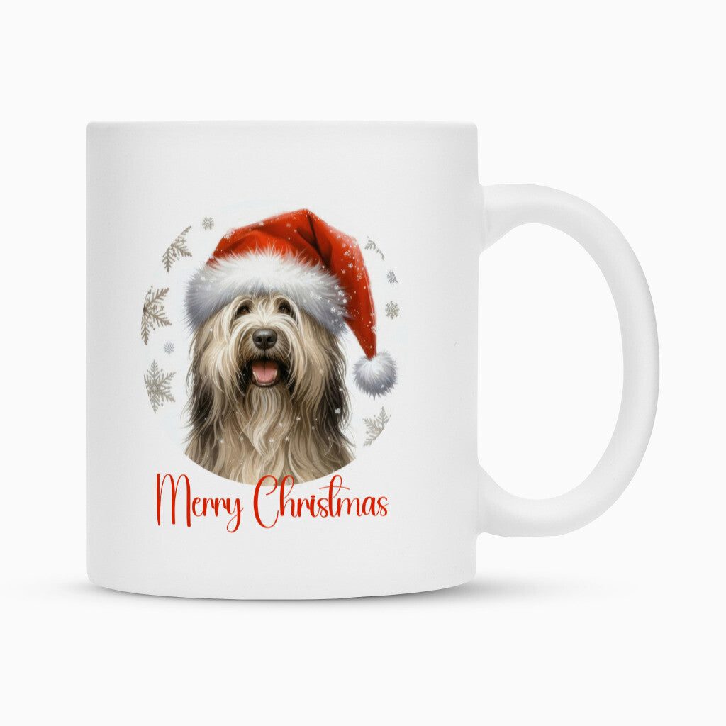 Tasse "Bergamasco - Merry Christmas" Weiß – hunde-shirt.de