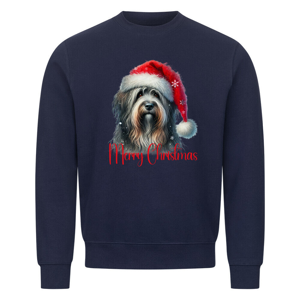 Premium Sweatshirt "Bergamasco - Merry Christmas" Navy Blue – hunde-shirt.de