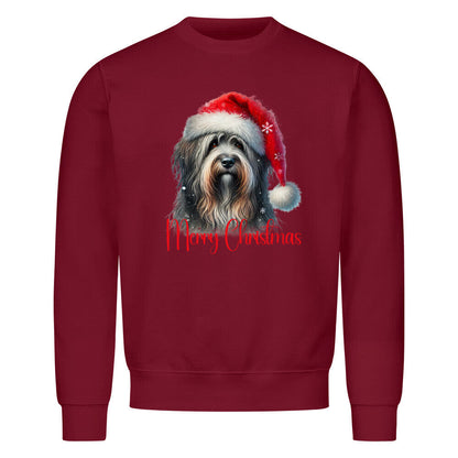 Premium Sweatshirt "Bergamasco - Merry Christmas" Burgunder – hunde-shirt.de