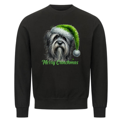 Premium Sweatshirt "Bergamasco - Merry Grinchmas" Schwarz – hunde-shirt.de