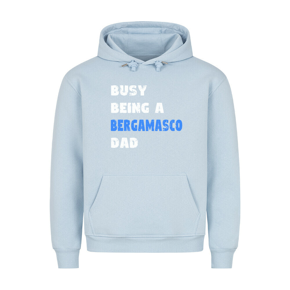 Premium Hoodie "Bergamasco - Busy DAD" Babyblau – hunde-shirt.de