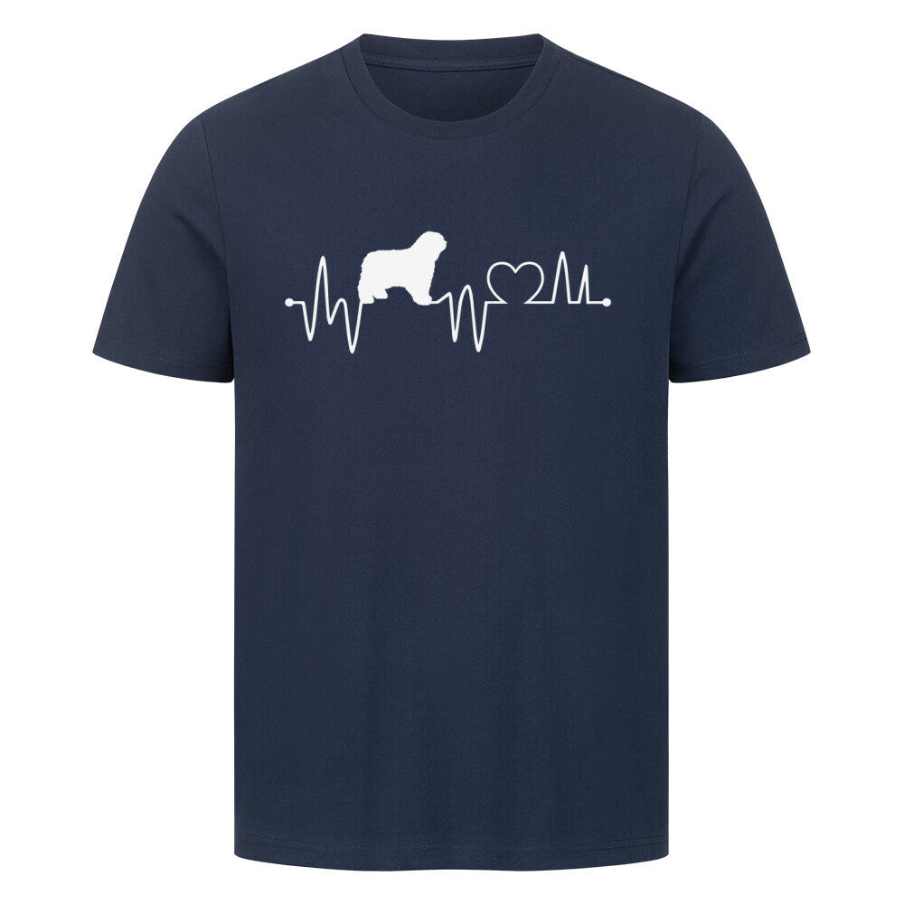 Premium T-Shirt "Bergamasco - Heartbeat" French Navy – hunde-shirt.de