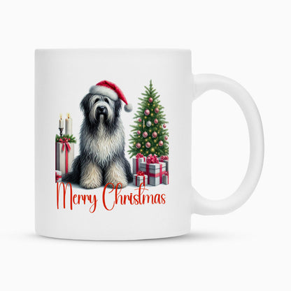 Tasse "Bergamasco - Merry Christmas 2" Weiß – hunde-shirt.de