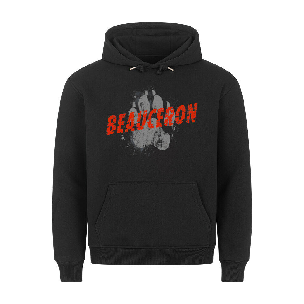 Premium Hoodie "Beauceron - PAW" Schwarz – hunde-shirt.de