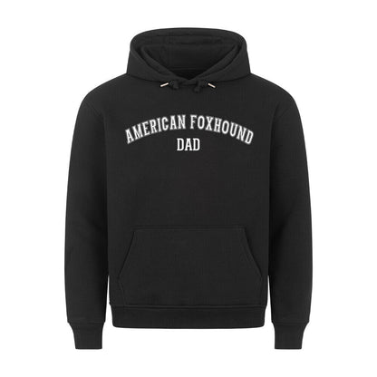 Premium Hoodie "American Foxhound - DAD" Schwarz – hunde-shirt.de