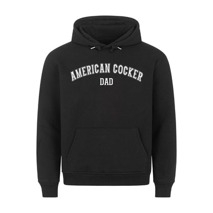 Premium Hoodie "American Cocker - DAD" Schwarz – hunde-shirt.de