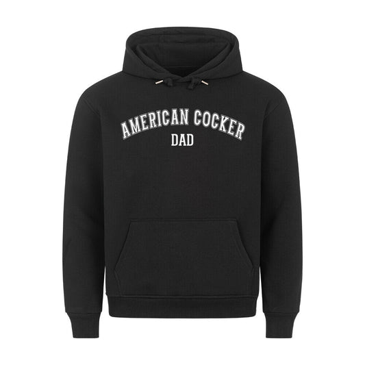 Premium Hoodie "American Cocker - DAD" Schwarz – hunde-shirt.de