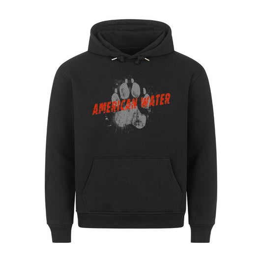 Premium Hoodie "American Water - PAW" Schwarz – hunde-shirt.de