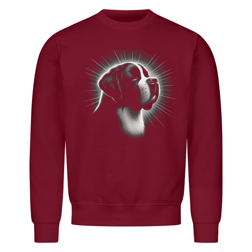 Premium Sweatshirt "Bernhardiner - Bright" Burgunder – hunde-shirt.de
