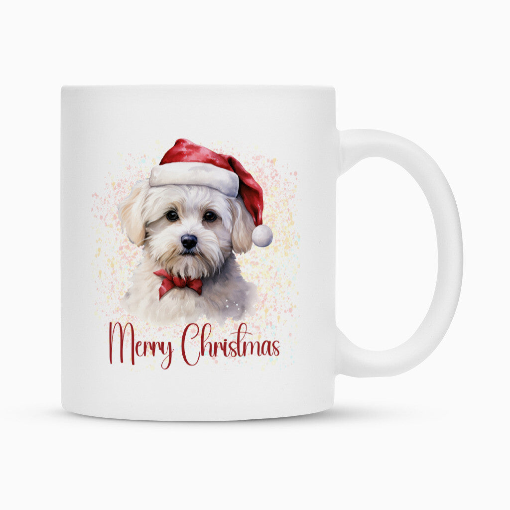 Tasse "Bichon Frisé - Merry Christmas" Weiß – hunde-shirt.de
