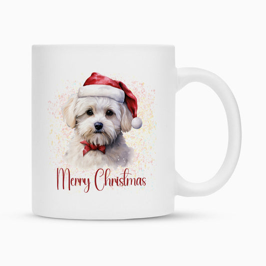 Tasse "Bichon Frisé - Merry Christmas" Weiß – hunde-shirt.de